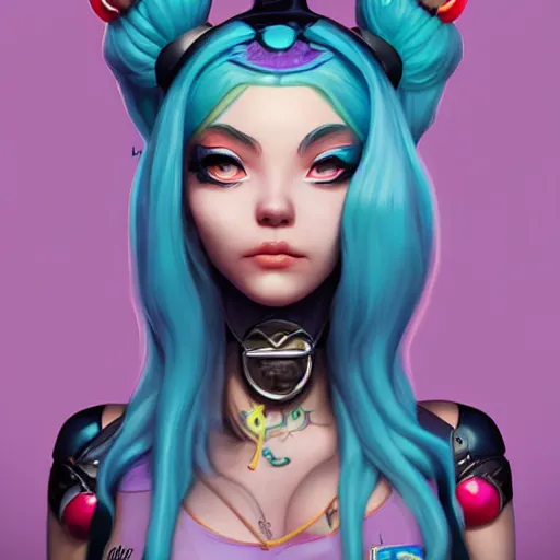 Prompt: lofi jinx from league of legends, Pixar style, by Tristan Eaton Stanley Artgerm and Tom Bagshaw.