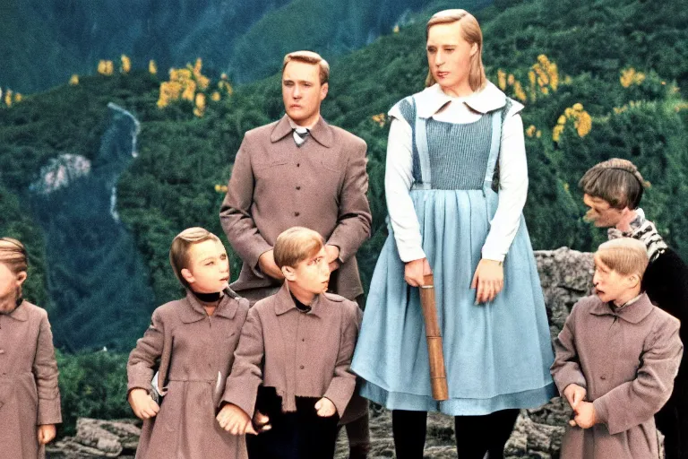 Prompt: still image from the sound of music by david lynch, ultra detailed, finely detailed