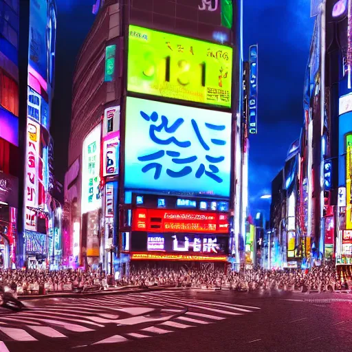 Prompt: shibuya crossing, psychedelic, spiral clock, octane render, 4K, HD