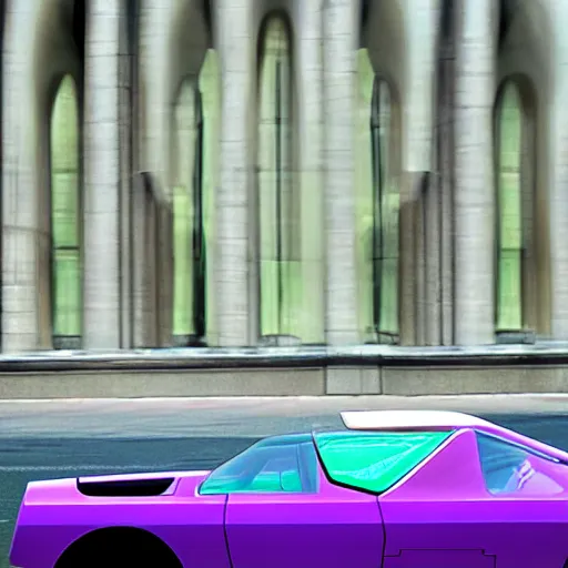 Image similar to Purple car drom the future