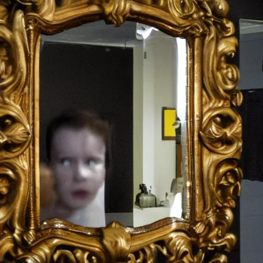 Image similar to a mirror looking in the mirror