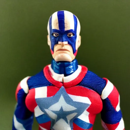 Image similar to action figure of a stereotypical american,