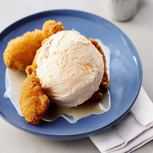 Image similar to fried chicken ice cream