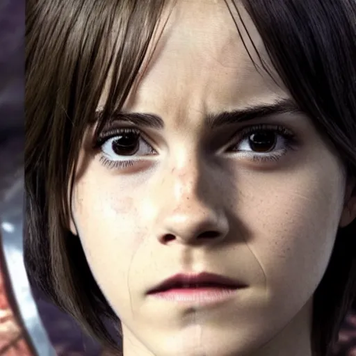 Prompt: Emma Watson as Mikasa Ackerman from Attack on Titan live action