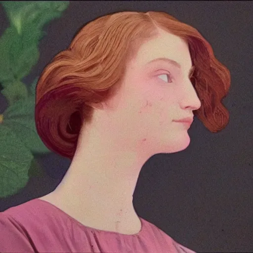 Image similar to a lot of flowers morphing in a beautiful girls face, film still by wes anderson, depicted by balthus, limited color palette, very intricate, art nouveau, highly detailed, lights by hopper, soft pastel colors, minimalist