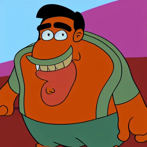 Image similar to Fred Flintstone in the style of The Simpsons