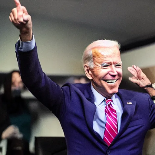 Image similar to Joe Biden doing dab, professional photography