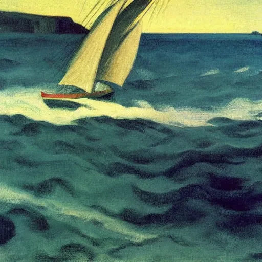 Prompt: The Tempest, by Edward Hopper