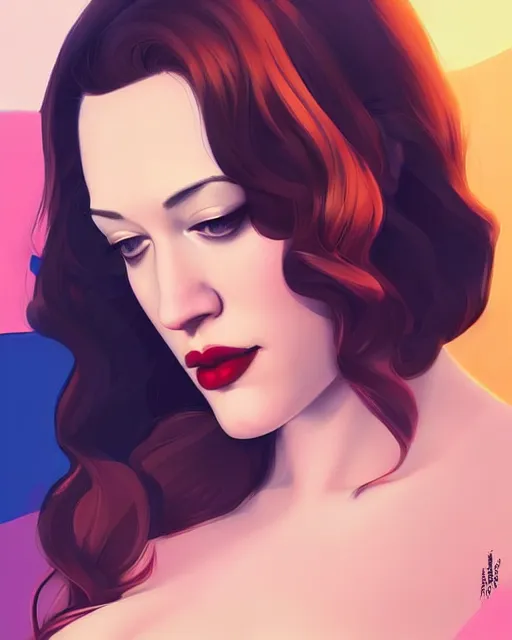 Prompt: kat dennings christina hendricks jennifer tilly, by wlop and ilya kuvshinov and artgerm, gorgeous, stunning, alluring, artstation, deviantart, digital art