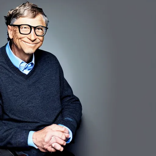 Image similar to bill gates wearing the latest hip hop fashion, award winning photography