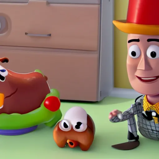 Image similar to meat toy story cartoon