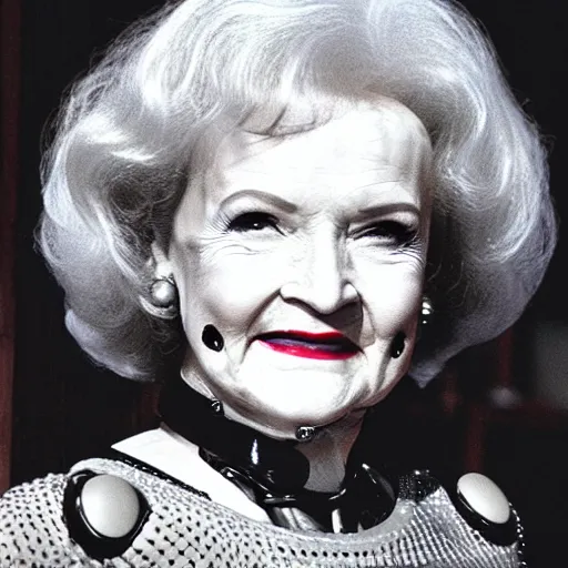 Image similar to cyborg betty white