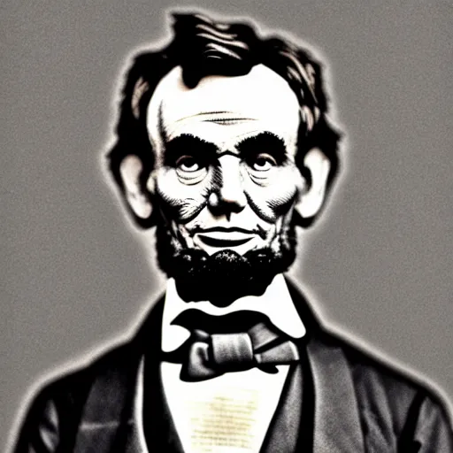a portrait of Abraham Lincoln by Raphael, Goya, and Stable Diffusion