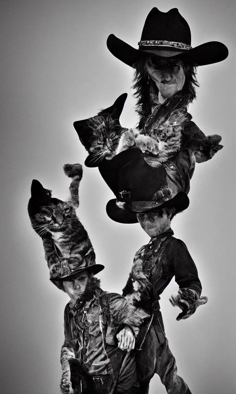 Prompt: Cowboy-cat by Anton Corbijn