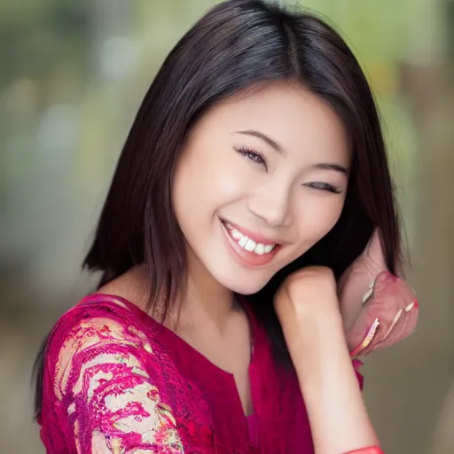 Image similar to beautiful asian girl smiling