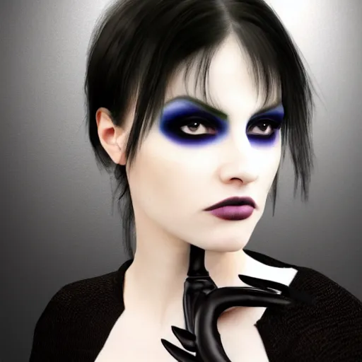 Image similar to pale goth beauty, ultra definition