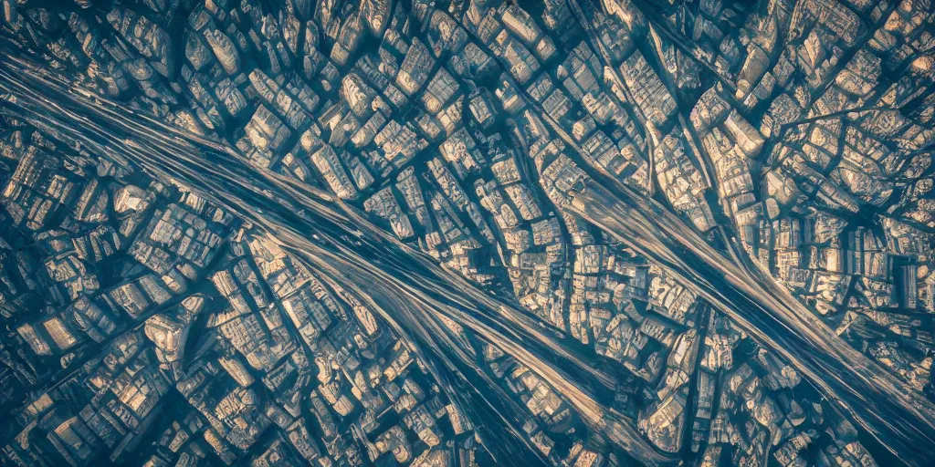 Image similar to cinematic street shot of a flying city saint petersburg on earth orbit, telephoto, anamorphic cinematography, beautiful composition, color theory, leading lines, photorealistic, moody volumetric lighting