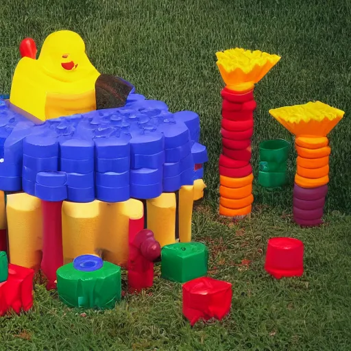 Image similar to rubber duck made of duplo