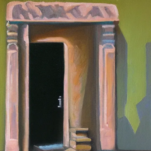 Prompt: a doorway to another universe, oil painting