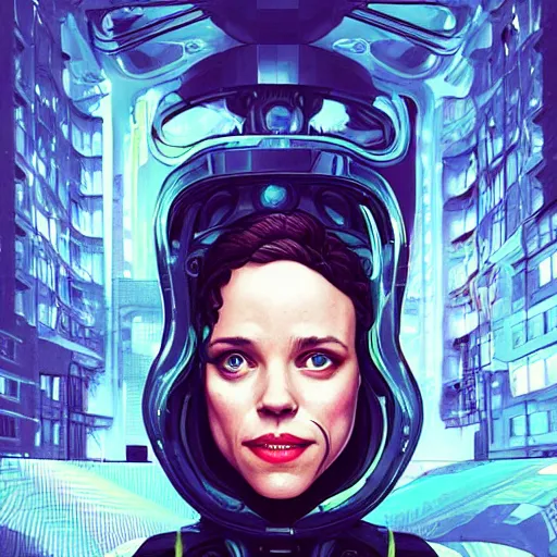 Image similar to Lofi BioPunk portrait rachel mcadams with a octopus Pixar style by Tristan Eaton Stanley Artgerm and Tom Bagshaw