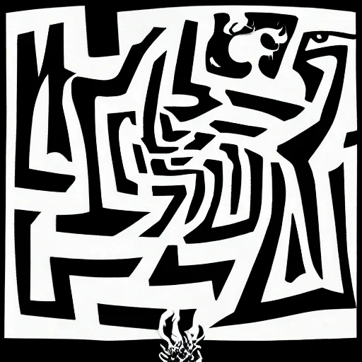 Image similar to a nightmare maze