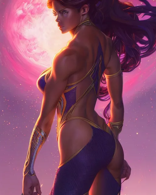 Image similar to ultra realistic illustration, young denise richards as starfire anime, intricate, elegant, highly detailed, digital painting, artstation, concept art, smooth, sharp focus, illustration, art by artgerm and greg rutkowski and alphonse mucha and wlop