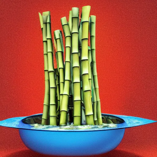 Prompt: photorealistic massive godly London sphere halibut ghost bamboo tree ketchup , by Yves Klein and Titian and William Hogarth , digital illustration , movie poster , Rendered in Cinema4D