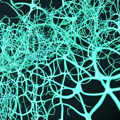 Image similar to 3 d rendering of neurons in action, raytracing