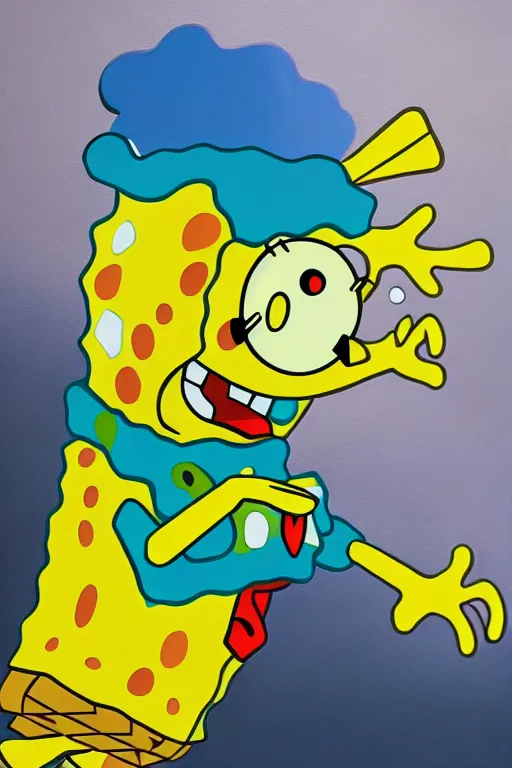 Prompt: 50% spongebob, 50% dragon, oil on canvas, intricate, portrait, 8k highly professionally detailed, HDR, CGsociety