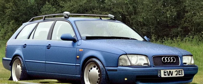 Image similar to Wrecked Denim Blue Audi A4 B6 Avant (2002), created by Barclay Shaw