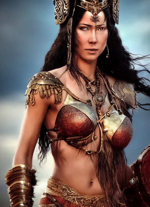 Image similar to ultrarealistic photo of warrior princess dejah thoris, full body, cinematic,