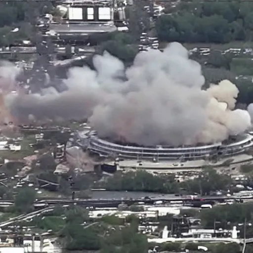 Image similar to explosion at Google data center, breaking news