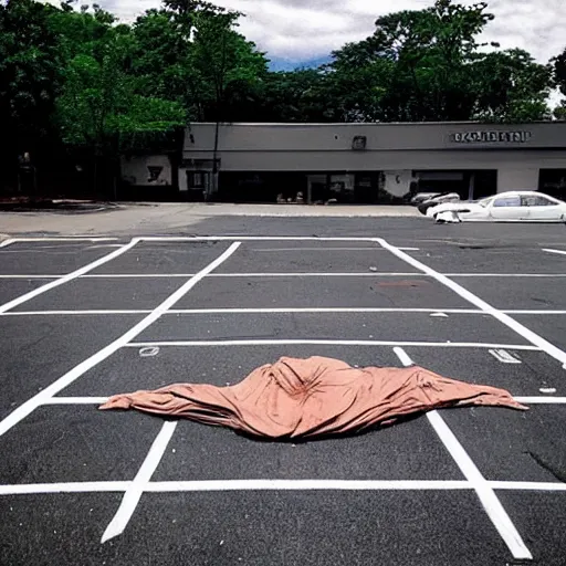 Image similar to “ out of body experience in a parking lot ”