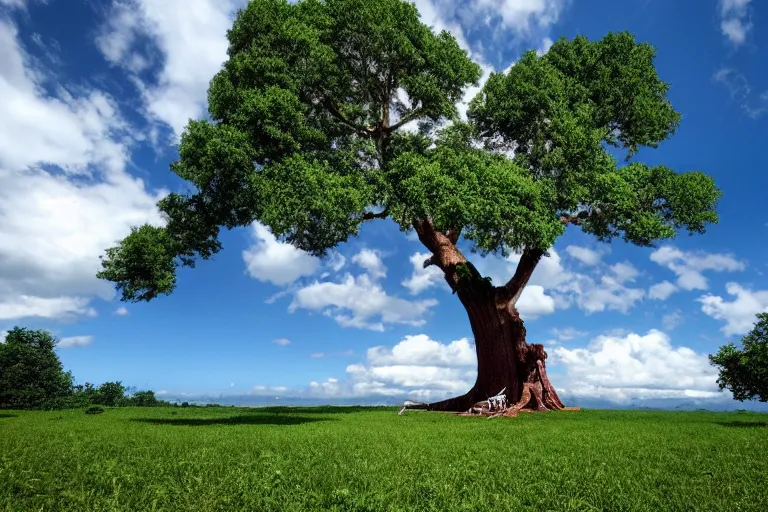 Image similar to a huge tree reaching the clouds