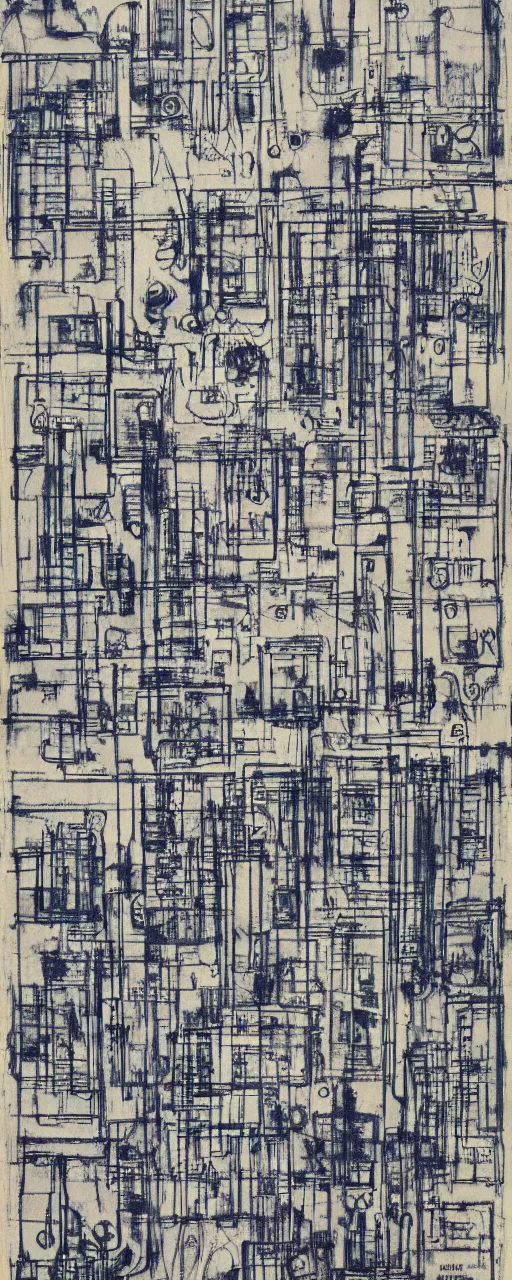 Prompt: blueprint of a utopian society, by bernard buffet and stephen gammell and emil nolde, 8 k, trending on artstation