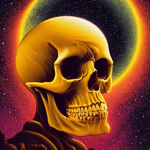 Image similar to ngc 3132 melting mysterious skull landscape by Casey Weldon, dan mumford 8k ultra high definition, upscaled, perfect composition , golden ratio, edge of the world, image credit nasa nat geo