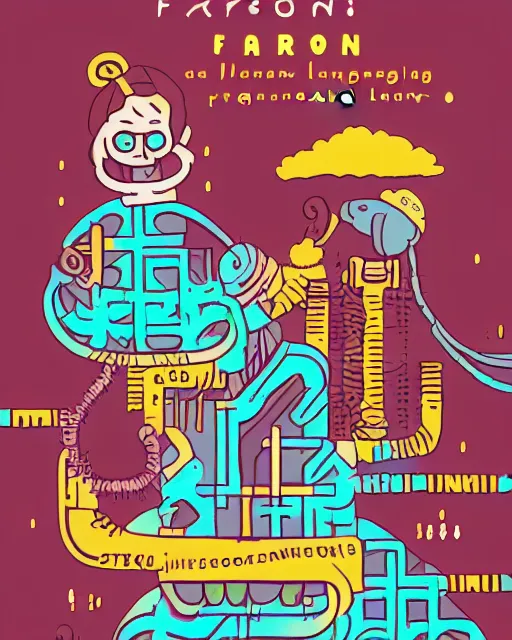 Image similar to A book cover for programing language 'Faraonu'