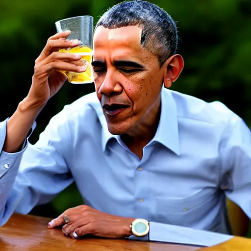 Image similar to obama drinking rakia