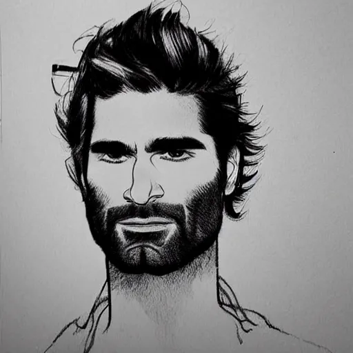 Image similar to a drawin un the style of mariano giraud