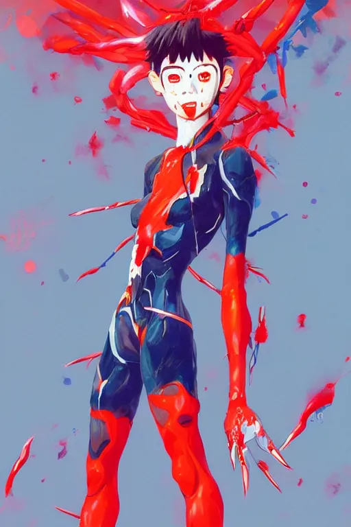 Prompt: a ultradetailed full body painting of asuka from evangelion, by conrad roset, greg rutkowski and makoto shinkai trending on artstation