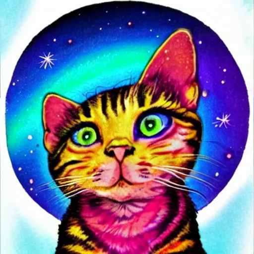 Image similar to rainbow cosmic kitten