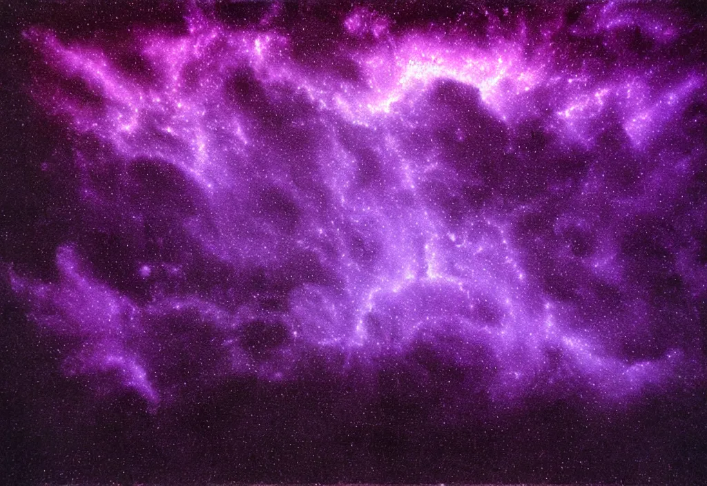 Image similar to purple color lighting storm with stormy sea close up of a pirate ship trippy nebula sky by banksy