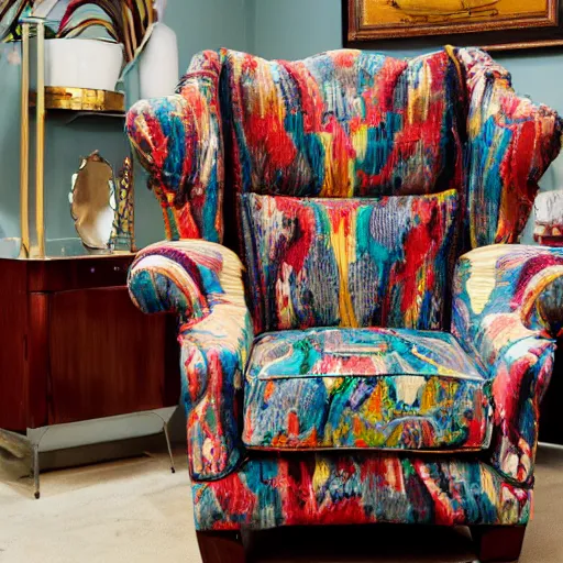 Image similar to an award winning maximalist chair