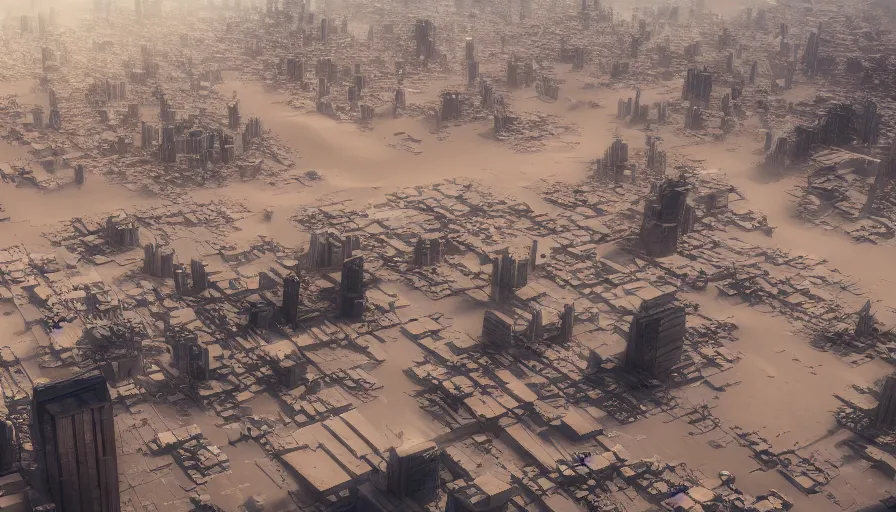 Image similar to new york city under tons of sand, heavy wave, people walking in the desert, hyperdetailed, artstation, cgsociety, 8 k