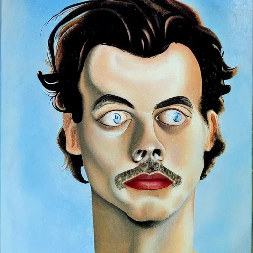 Image similar to portrait of harry styles by salvador dali