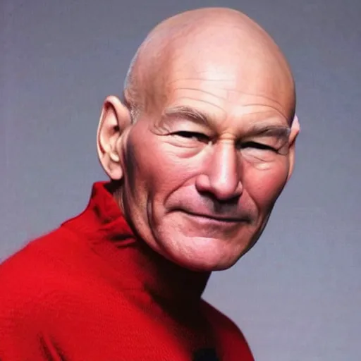 Image similar to patrick stewart with hair