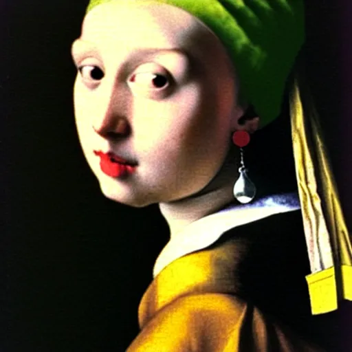 Image similar to girl with a pear earring by vermeer