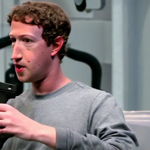 Prompt: Mark Zuckerberg plays Terminator, VFX film