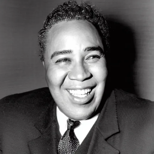 Prompt: realistic photo of charlie parker at age 7 6, smiling, black and white