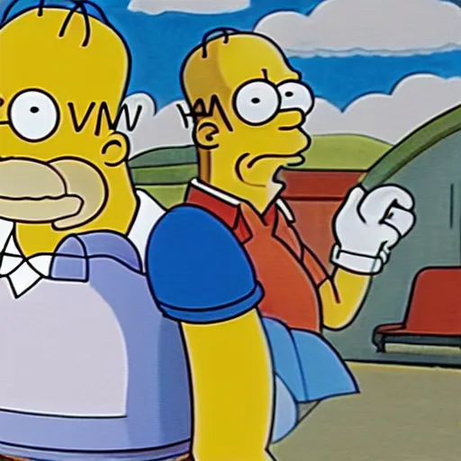 Image similar to a real homer simpson, whose photo was used as reference in designing megaman